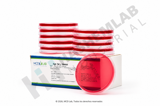 Agar Sal y Manitol Pqte/10 Placas MCD LAB